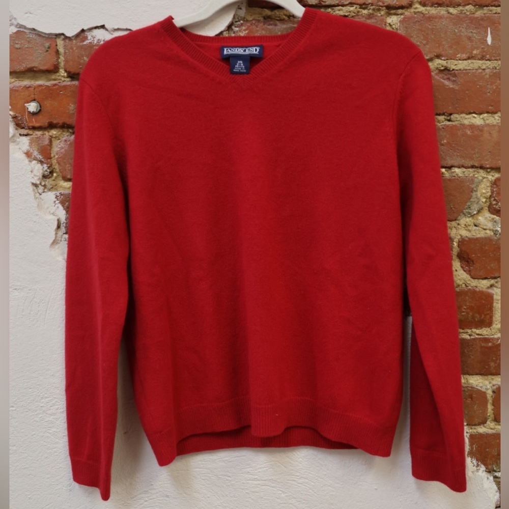 Land’s end red cashmere sweater